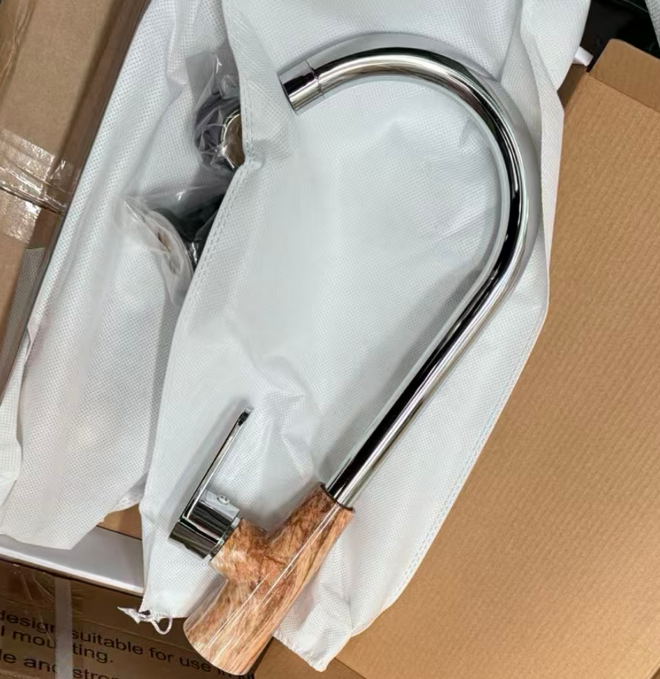 Marble Pattern Plastic Large Bend Faucet